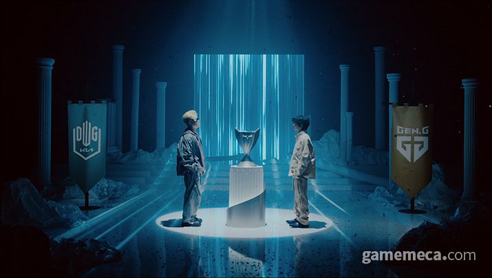 ▲ 머쉬베놈과 릴보이의 오프닝 세레모니로 결승전이 시작됐다 (사진출처: LCK 공식 중계방송 갈무리)