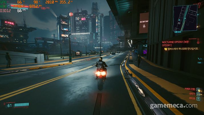 ▲ 한적한 곳에서는 초당 60 프레임 이상 (사진: 게임메카 촬영)