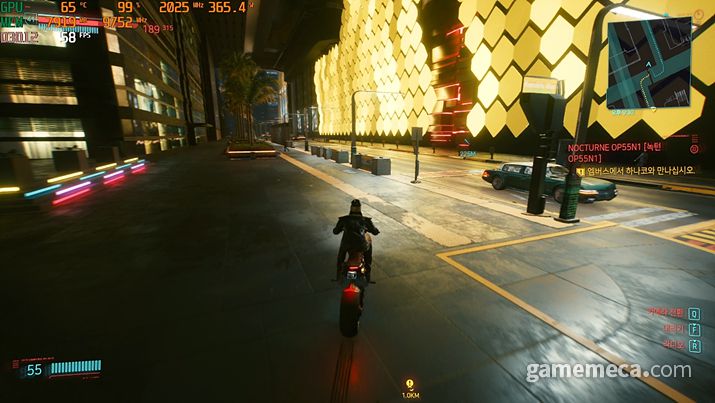 ▲ 휘황찬란한 나이트시티 (사진: 게임메카 촬영)