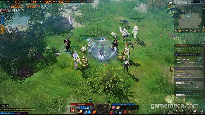 ▲ 사람이 몰리자 점점 하락. 이 와중에 사람들은 군무를 춘다 (사진: 게임메카 촬영)