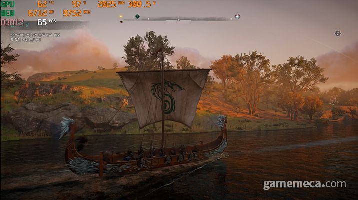 ▲ 전투 시에는 초당 50 프레임 후반이지만 (사진: 게임메카 촬영)