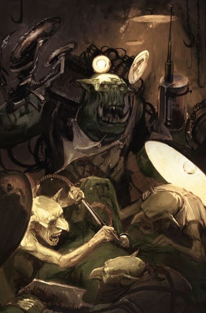 ▲ 어, 거기 멀쩡한 부분도 한 번 째 보면 안될까? 아프다고? 망치 마취해줄까? (사진출처: 워해머40k fandom.com)