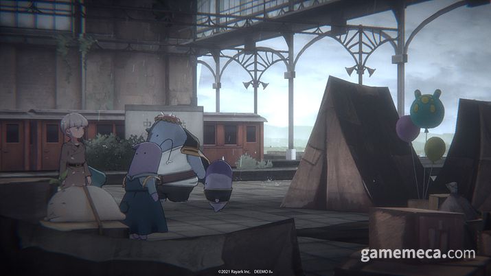 ▲ 사람들은 비를 피해 역에서 살아간다 (사진출처: 디모 공식 트위터)