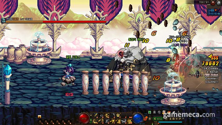 ▲ 던파 원작 던전 플레이 화면, 차이가 느껴지십니까 Human? (사진: 게임메카 촬영)