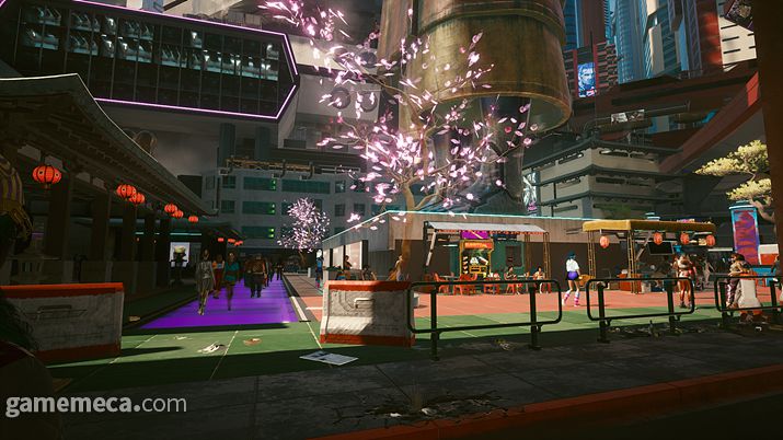 ▲ 사이버 벚꽃놀이를 즐길 때는 주변에 갱단이 있는지 꼭 확인하시고 먹을건 되도록 믿을 만한 곳에서 드시길 (사진: 게임메카 촬영)