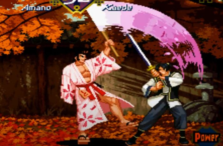 ▲ 목검에서 벚꽃잎이 흩날린다고 가만 보고 있으면 매우 아픈 일격이... (사진출처: 유튜브 채널 bizzaro13 영상 갈무리)