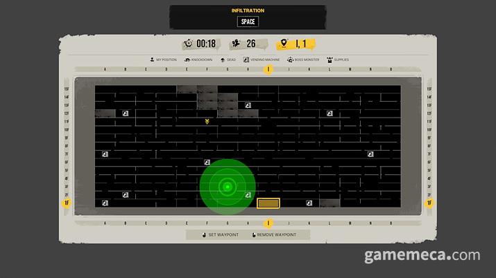 ▲ 게임 시작 전 웨이포인트를 미리 찍는 시간. 게임마다 모든 구역이 랜덤으로 생성된다 (사진: 게임메카 촬영)