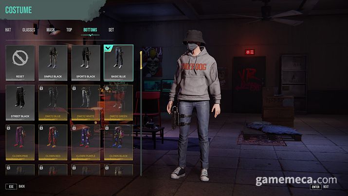 ▲ 게임 속에서 플레이어는 배틀로얄에 참가하게 된 '킬러'가 된다 (사진: 게임메카 촬영)