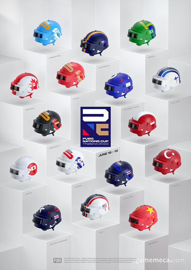 ▲ PNC 2022 참가 국가 이미지 (사진제공: 크래프톤)