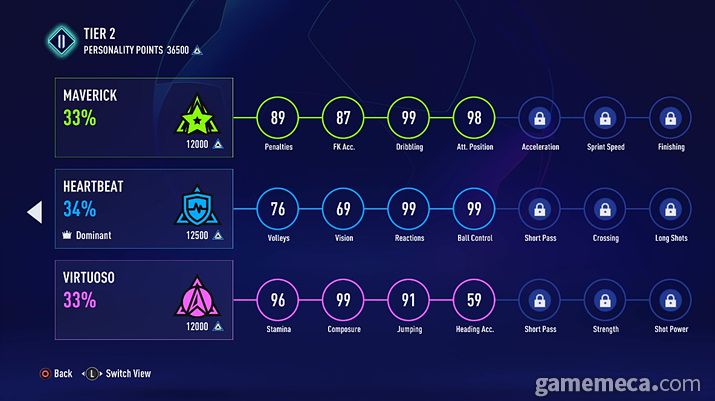 ▲ 성격마다 다른 능력치를 부여한다 (사진출처: 유튜브 영상 갈무리)