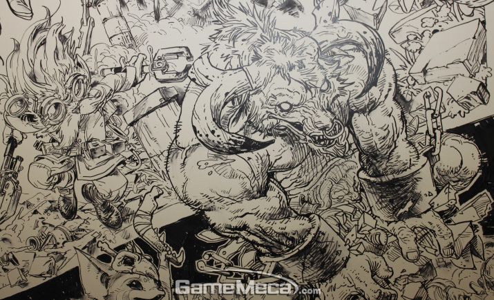 ▲;리그 오브 레전드 10주년 벽화 (사진출처: 리그 오브 레전드 공식 홈페이지)