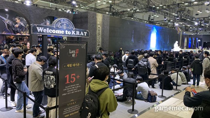 ▲ 많은 참여자가 방문했던 네오위즈 P의 거짓 지스타 2022 시연 공간 (사진: 게임메카 촬영)