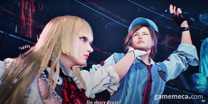 ▲ 고양이 '솔트'와 리리 (사진출처: 반다이남코엔터테인먼트 공식 유튜브 채널 갈무리)