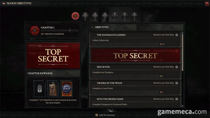 ▲ 시즌마다 배틀패스 단계를 높이는 재화를 보상으로 주는 시즌 여정이 진행된다 (사진출처: 디아블로 4 공식 홈페이지)