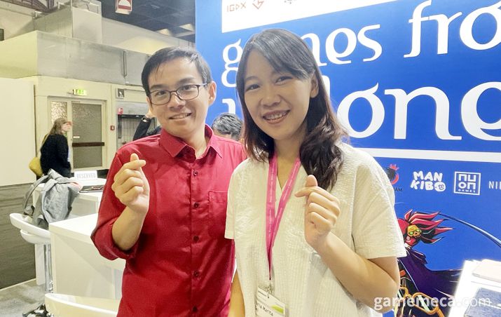 ▲ 위사게니 스튜디오 루디 수마소 COO(좌)와 바니아 마리타 CEO (우) (사진: 게임메카 촬영)
