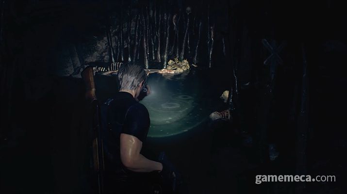 ▲ 바이오하자드 RE:4 아이폰 15 프로 구동 사진 (사진출처: 애플 이벤트 라이브 방송 갈무리)