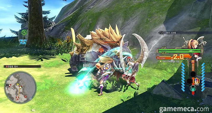 ▲ 아돌과 카쟈가 동시에 공격 (사진: 게임메카 촬영)
