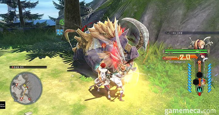 ▲ 방어는 콤비 모드에서만 가능하다 (사진: 게임메카 촬영)