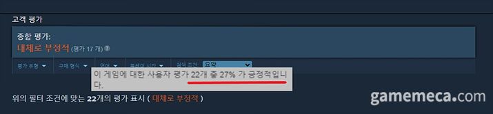 ▲ 라이즈 오브 콩 스팀 유저 평가 (자료출처: 스팀 상점 페이지)