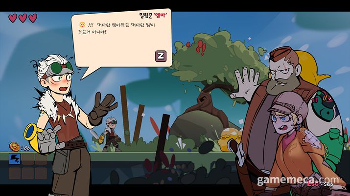 ▲ 플레이어는 다소 미숙한 밀렵꾼 엠마를 조작해 앞으로 나아가야 한다 (사진제공: 유영조 개발자)