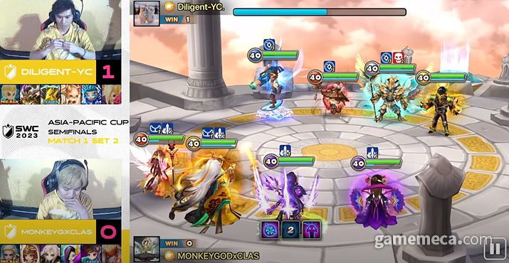 ▲ 출전 지역에 따라 플레이 스타일도 다르다 (사진출처: SWC 2023 라이브 중계 갈무리)