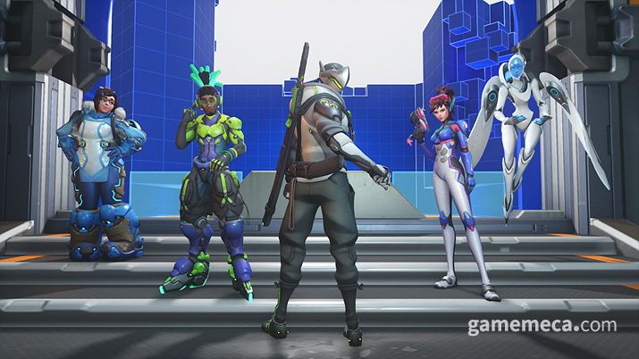 ▲ 메이, 루시우, 겐지, 디바, 에코 영웅 연마 모드 (사진제공: 블리자드 엔터테인먼트)