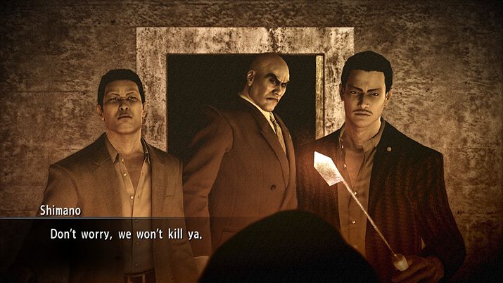 ▲ 악덕 야쿠자 두목의 진수를 보여주는 시마노 (사진출처: 세가 공식 X)