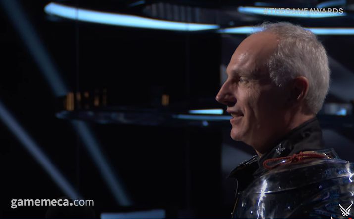 ▲ 수상 소감을 밝히고 있는 라리안 스튜디오 스벤 빈케 대표 (사진: 더 게임 어워드 2023 생중계 갈무리)