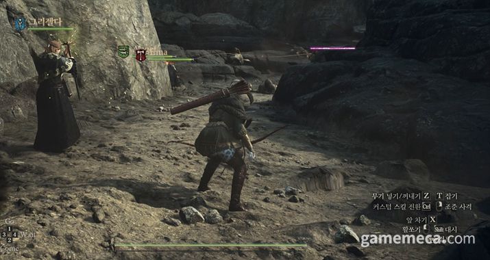 ▲ 스태미너가 모두 달면 그로기 상태가 된다 (사진: 게임메카 촬영)