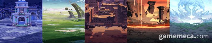 ▲ 1페이즈 오행 시스템을 대표하는 필드 5종 (사진제공: 넥슨)