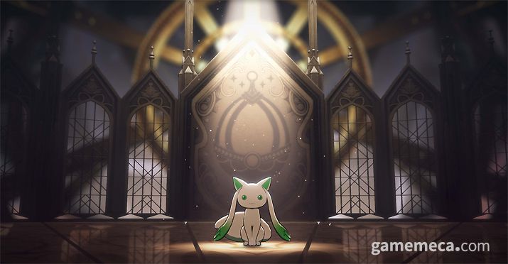 ▲ 공식 홈페이지에서 큐베의 모습도 확인할 수 있다 (사진출처: 마법소녀 마도카 마기카 마기아 엑세드라 공식 홈페이지)