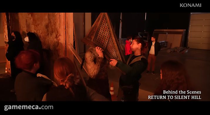 ▲ 삼각두와 너스도 등장한다 (사진출처: 리턴 투 사일런트 힐 비하인드 더 씬 영상 갈무리)