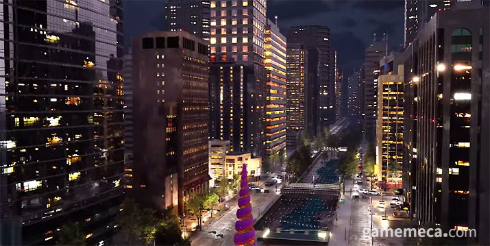 ▲ 낙원 속 여의도 거점 지도. 다리가 끊어진 부분을 지도에 표시해둔 것이 눈에 들어온다 (사진: 게임메카 촬영)