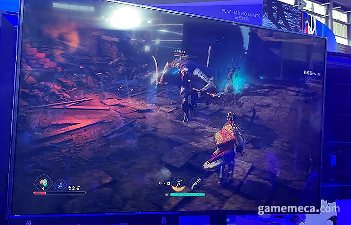 ▲ 소울라이크 느낌을 강조한 게임이 다수 출전했다 (사진: 게임메카 촬영)