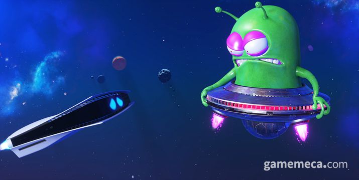 ▲ 외계인에게 습격당한 PS5 함선 (사진: 게임메카 촬영)