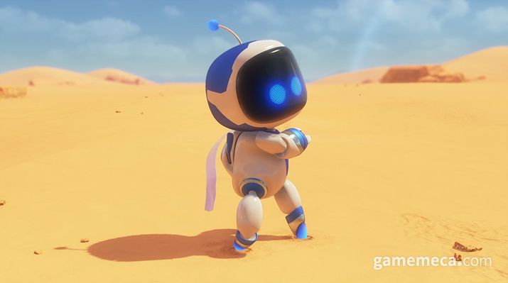 ▲ 귀여운 아스트로봇과 함께 모험을 떠난다 (사진: 게임메카 촬영)