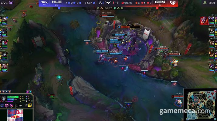 ▲ 잭스가 귀환한 사이 한화가 역전의 기회를 노렸으나 (사진출처: LCK 공식 유튜브 채널 갈무리)