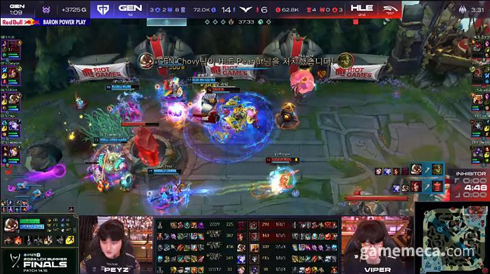 ▲ 끝까지 안정적인 운영을 보여준 젠지 (사진출처: LCK 공식 유튜브 채널 갈무리)