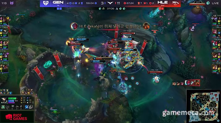 ▲ 이후 용 한타를 대승하며 우승을 확정지었다 (사진출처: LCK 공식 유튜브 채널 갈무리)