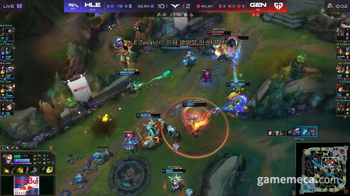 ▲ 다시 한번 '제카' 김건우의 트리스타나가 화력을 뿜어냈다 (사진출처: LCK 공식 유튜브 채널 갈무리)