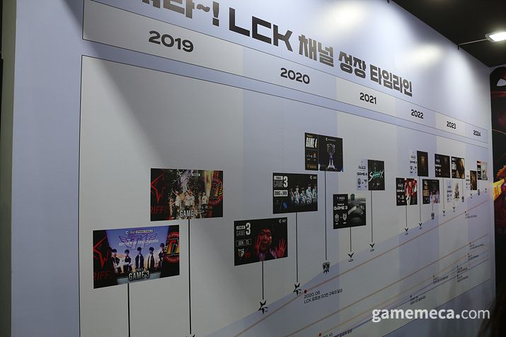 ▲ 직접 LCK 썸네일 주인공이 될 수 있는 포토존도 마련되어 있다 (사진: 게임메카 촬영)