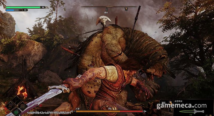 ▲ 강력한 베기 공격, 찌르기 보다 두 배 이상의 피해 (사진: 게임메카 촬영)