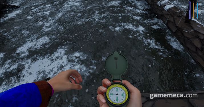 ▲ 나침반과 지도에 의지한 고독한 탐험 (사진: 게임메카 촬영)