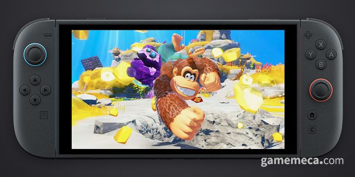 ▲ 큰 화면과 높아진 성능으로 게임을 더 쾌적하게 즐길 수 있다 (사진출처: 한국닌텐도 공식 홈페이지)