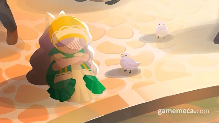 ▲ 아니스와 분수대 컷신 (사진: 게임메카 촬영)