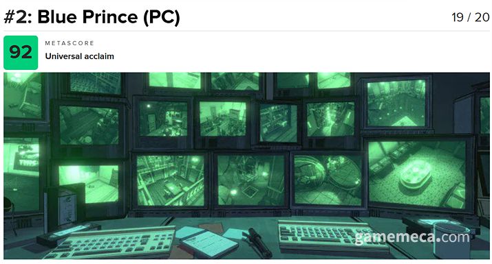 ▲ 2위를 기록한 '블루 프린스' (자료출처: 메타크리틱 공식 홈페이지)