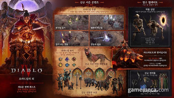▲;디아블로 4 시즌 9 정보 인포그래픽 (사진제공: 블리자드)
