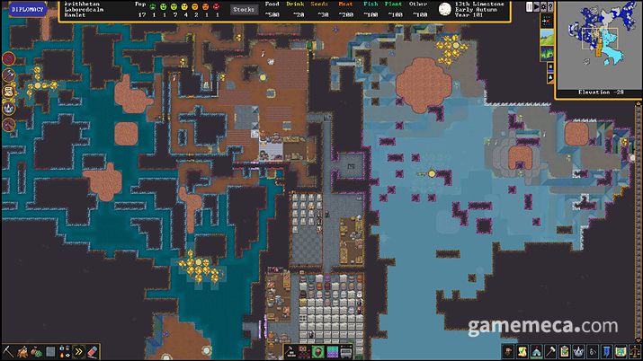 ▲ 복잡도로 유명한 '드워프 포트리스';(사진출처: 스팀 상점 페이지)