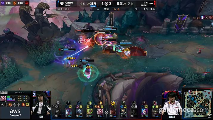 ▲ 아타칸 앞 한타에서 크게 승리하는 젠지 (사진출처: LCK 공식 유튜브 영상 갈무리)