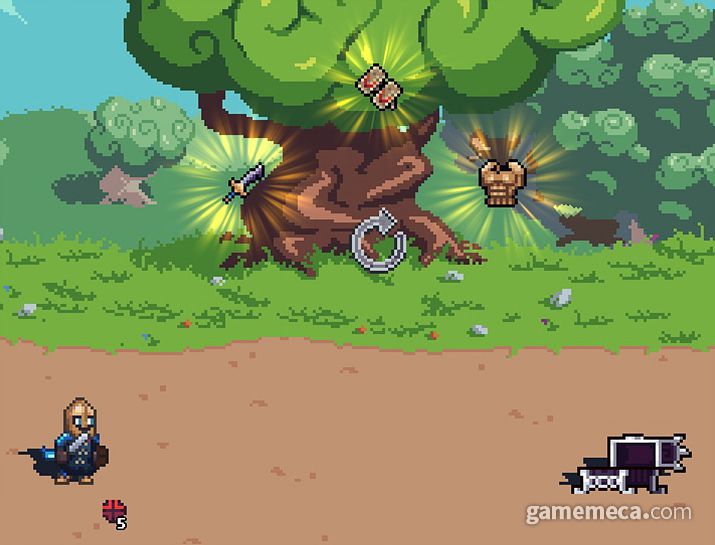 ▲ 전투가 끝나면 무작위로 등장한 세 가지 장비 중 하나를 얻을 수 있다 (사진: 게임메카 촬영)